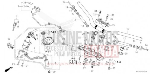HANDLE PIPE/TOP BRIDGE CB500FAN de 2022
